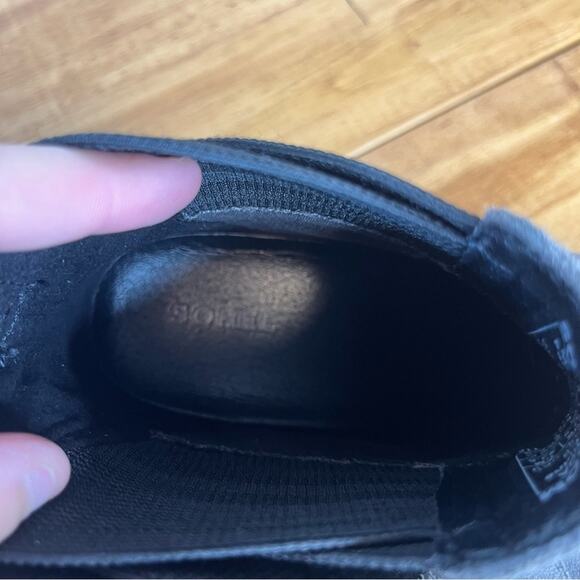 Sorel Addington Waterproof Grey Suede Block Heel Ankle Booties Size 6.5 - Picture 4 of 8